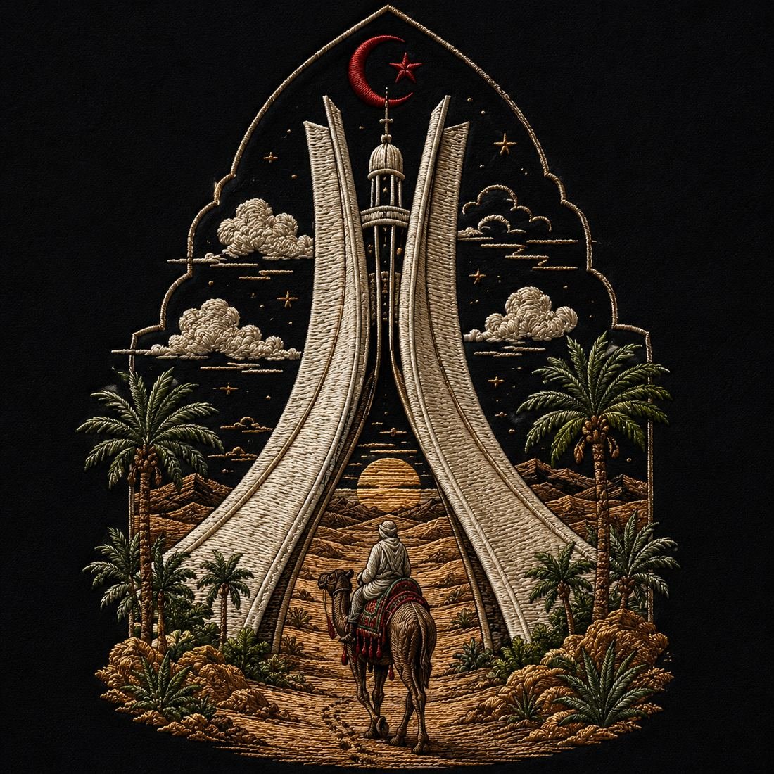 Maqam Echahid — Vitrail brodé